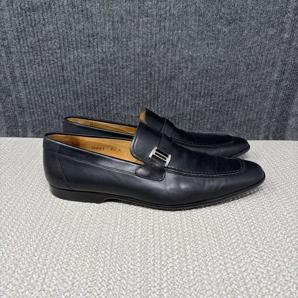 Magnanni Lino Bit Loafers Black Leather Dress Shoes Oxfords Mens 9.5 M main image 4